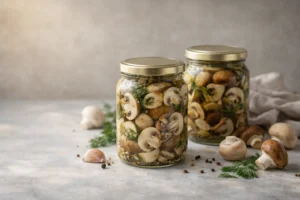ترشی قارچ خانگی خوشمزه – نحوه تهیه ترشی قارچ مرحله به مرحله